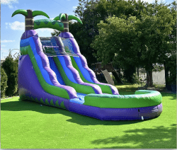 16' Purple Tropical Water Slide w attached pool